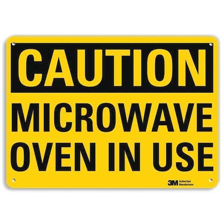 Caution Sign, 7 in H, 10 in W, Aluminum, Vertical Rectangle, U4-1533-RA_10X7 MPN:U4-1533-RA_10X7