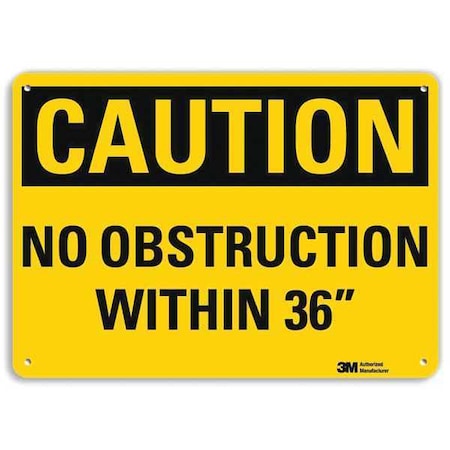 Caution Sign, 10 in H, 14 in W, Plastic, Horizontal Rectangle, English, U4-1542-NP_14X10 MPN:U4-1542-NP_14X10