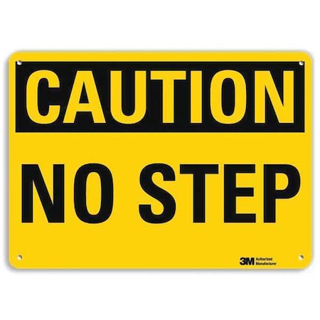 Caution Sign, 10 in H, 14 in W, Aluminum, Horizontal Rectangle, U4-1553-NA_14x10 MPN:U4-1553-NA_14x10