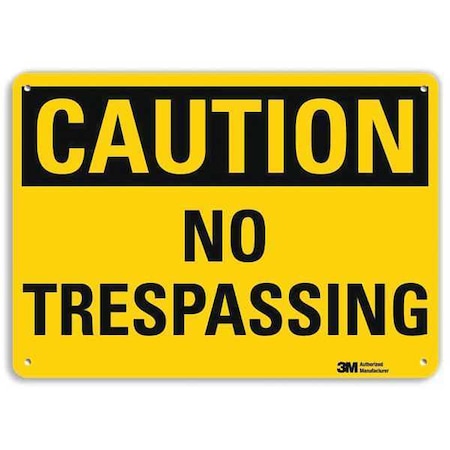 Caution Sign, 10 in H, 14 in W, Plastic, Horizontal Rectangle, English, U4-1554-NP_14X10 MPN:U4-1554-NP_14X10