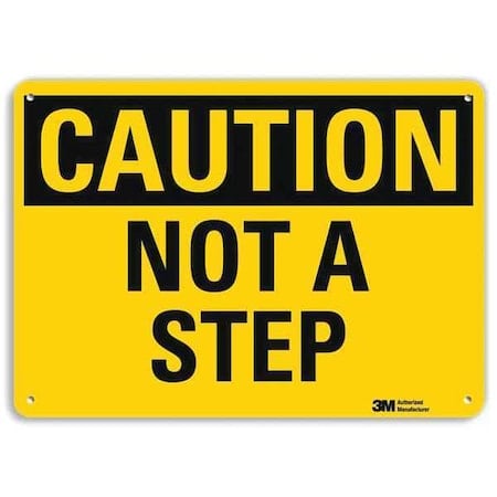 Caution Sign, 10 in H, 14 in W, Aluminum, Horizontal Rectangle, U4-1562-NA_14x10 MPN:U4-1562-NA_14x10