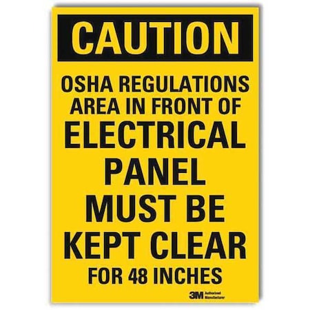 Caution Sign, 7inx5in, Reflective Sheeting MPN:U4-1574-RD_5X7