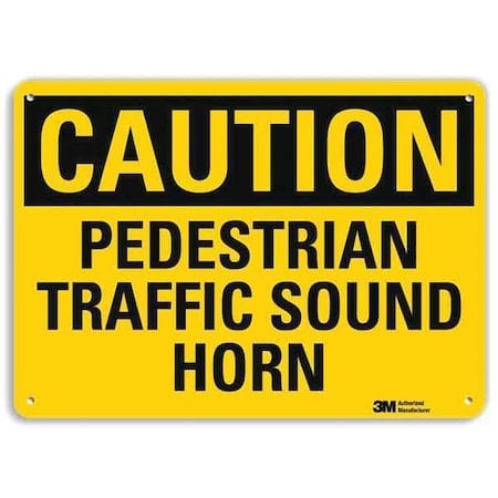 Caution Sign, 10 in H, 14 in W, Aluminum, Horizontal Rectangle, English, U4-1584-NA_14x10 MPN:U4-1584-NA_14x10