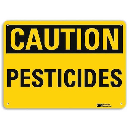 Caution Sign, 7 in H, 10 in W, Vertical Rectangle, English, U4-1596-NA_10x7 MPN:U4-1596-NA_10x7