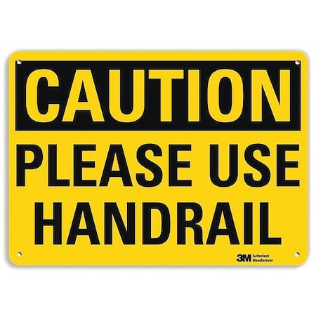 Caution Sign, 10 in H, 14 in W, Aluminum, Horizontal Rectangle, U4-1599-NA_14x10 MPN:U4-1599-NA_14x10