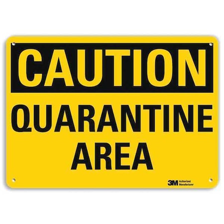Caution Sign, 10 in H, 14 in W, Aluminum, Horizontal Rectangle, English, U4-1614-NA_14x10 MPN:U4-1614-NA_14x10