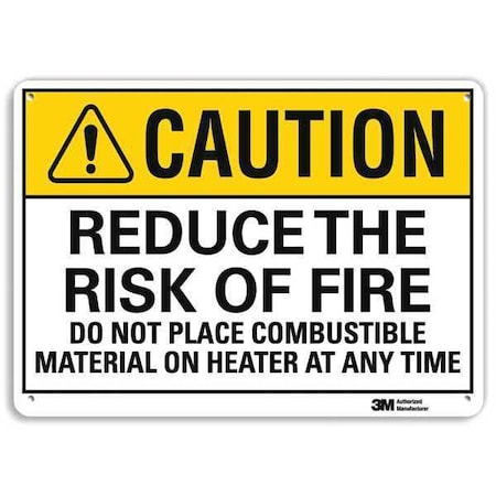 Caution Sign, 7 in H, 10 in W, Vertical Rectangle, English, U4-1624-NA_10x7 MPN:U4-1624-NA_10x7