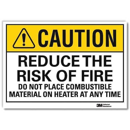 Caution Sign, 10 in H, 14 in W, Horizontal Rectangle, English, U4-1624-RD_14X10 MPN:U4-1624-RD_14X10
