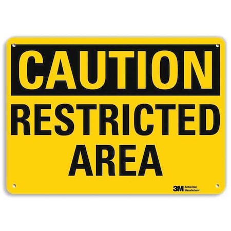 Caution Sign, 7 in Height, 10 in Width, Aluminum, Vertical Rectangle, English MPN:U4-1632-RA_10X7