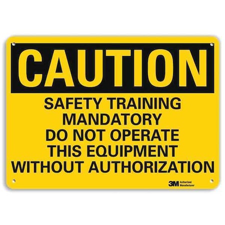 Caution Sign, 7 in Height, 10 in Width, Aluminum, Vertical Rectangle, English MPN:U4-1662-NA_10x7