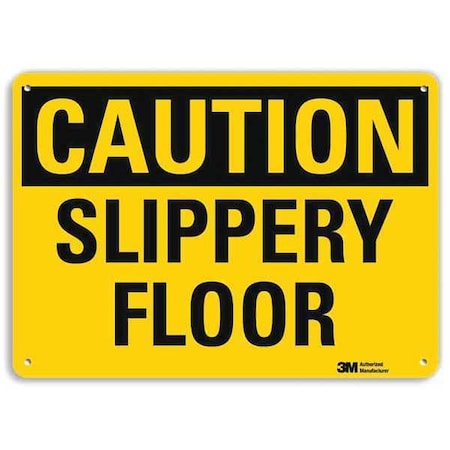 Caution Sign, 10 in H, 14 in W, Plastic, Horizontal Rectangle, English, U4-1667-NP_14X10 MPN:U4-1667-NP_14X10