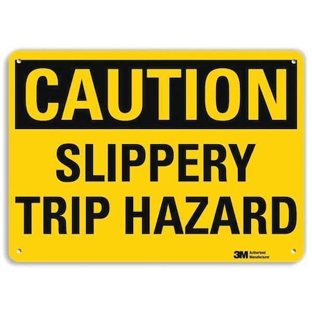 Caution Sign, 10 in H, 14 in W, Plastic, Horizontal Rectangle, English, U4-1670-NP_14X10 MPN:U4-1670-NP_14X10