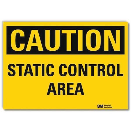 Safety Sign, Static Control Area, 10 in. W MPN:U4-1680-RD_10X7