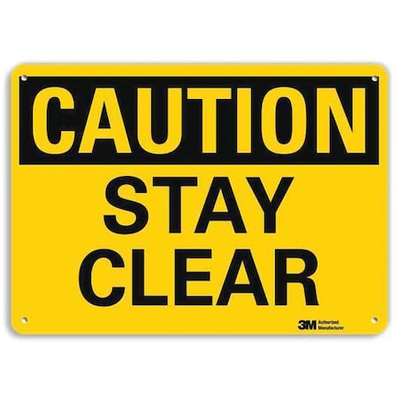 Caution Sign, 7 in H, 10 in W, Aluminum, Vertical Rectangle, English, U4-1687-NA_10x7 MPN:U4-1687-NA_10x7