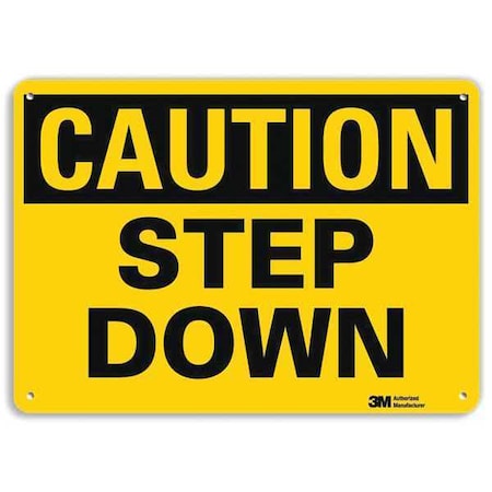 Caution Sign, 10 in H, 14 in W, Aluminum, Horizontal Rectangle, U4-1688-NA_14x10 MPN:U4-1688-NA_14x10