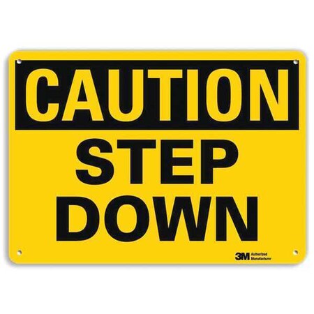 Caution Sign, 10 in H, 14 in W, Plastic, Horizontal Rectangle, English, U4-1688-NP_14X10 MPN:U4-1688-NP_14X10