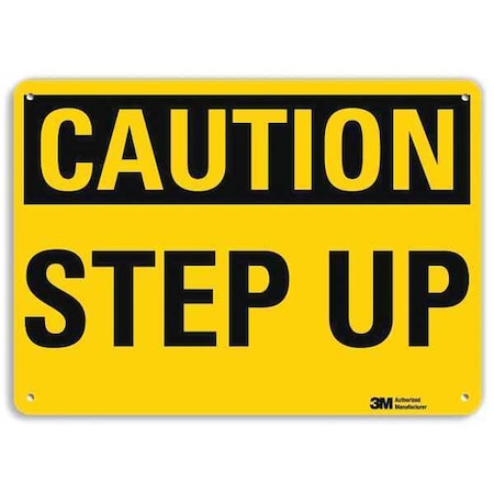 Caution Sign, 10 in H, 14 in W, Aluminum, Horizontal Rectangle, U4-1690-NA_14x10 MPN:U4-1690-NA_14x10