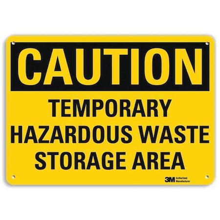 Caution Sign, 10 in H, 14 in W, Plastic, Horizontal Rectangle, English, U4-1696-NP_14X10 MPN:U4-1696-NP_14X10