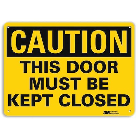 Caution Sign, 10 in H, 14 in W, Plastic, Horizontal Rectangle, English, U4-1705-NP_14X10 MPN:U4-1705-NP_14X10