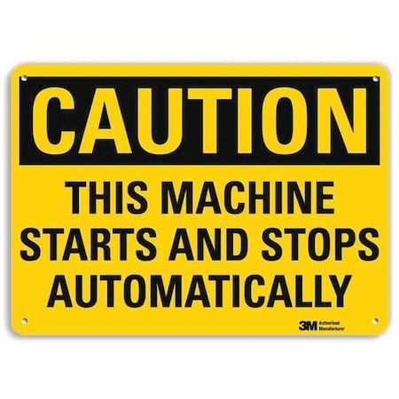 Caution Sign, 10 in Height, 14 in Width, Aluminum, Horizontal Rectangle, English MPN:U4-1715-NA_14x10