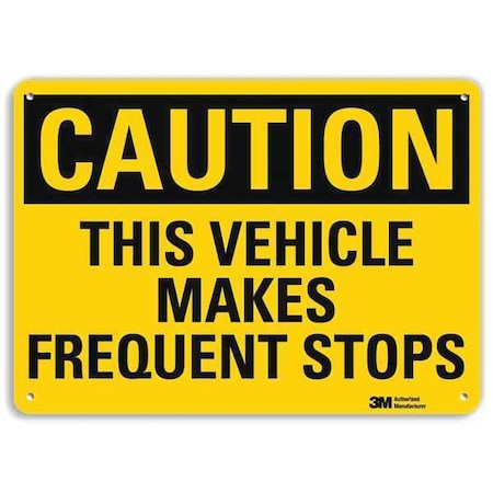 Caution Sign, 10 in H, 14 in W, Plastic, Horizontal Rectangle, English, U4-1724-NP_14X10 MPN:U4-1724-NP_14X10