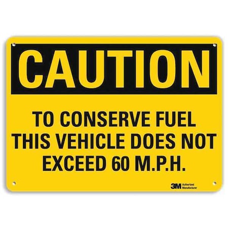 Caution Sign, 10 in H, 14 in W, Plastic, Horizontal Rectangle, English, U4-1733-NP_14X10 MPN:U4-1733-NP_14X10