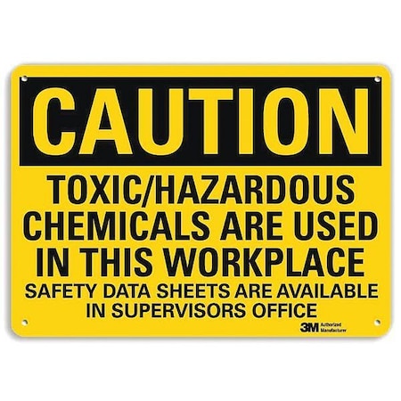 Caution Sign, 10 in H, 14 in W, Horizontal Rectangle, English, U4-1734-NA_14x10 MPN:U4-1734-NA_14x10