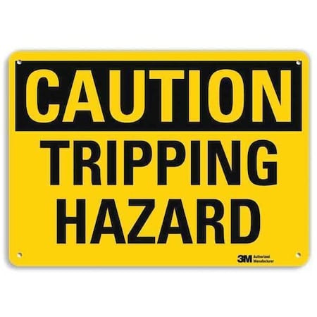 Caution Sign, 7 in H, 10 in W, Aluminum, Vertical Rectangle, English, U4-1736-NA_10x7 MPN:U4-1736-NA_10x7