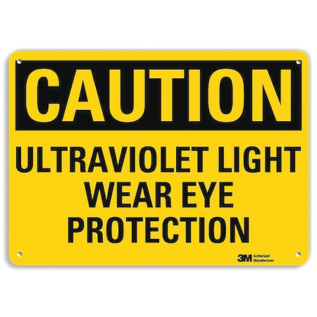 Plastic Caution Sign, 4 Holes, 14