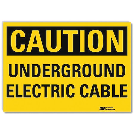 Caution Sign, 5 in x 7 in, Rflct Sheeting MPN:U4-1745-RD_7X5