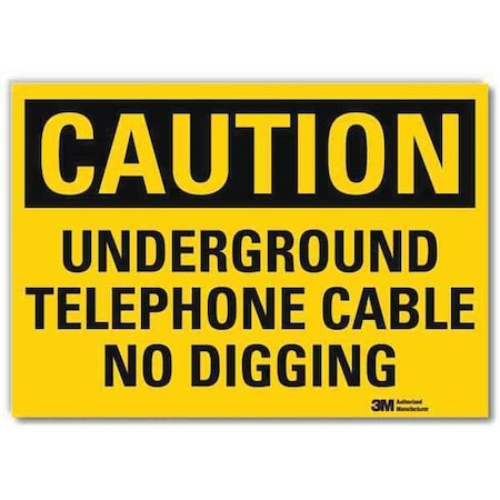 Safety Sign, No Digging, 10 in H x 14 in W MPN:U4-1747-RD_14X10