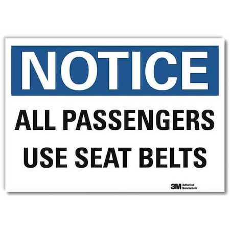 Notice Sign, 5 in H, 7 in W, Aluminum, Horizontal Rectangle, English, U5-1051-RD_7X5 MPN:U5-1051-RD_7X5