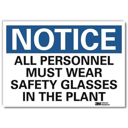 NoticeSign, ReflecSelfAdhVinyl, 10inWx7inH, U5-1053-RD_10X7 MPN:U5-1053-RD_10X7