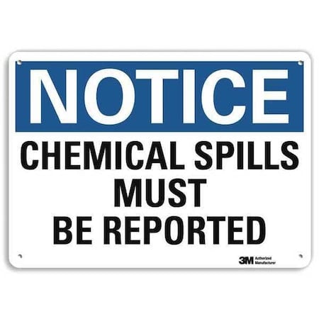Notice Sign, 10 in H, 14 in W, Horizontal Rectangle, English, U5-1094-NA_14x10 MPN:U5-1094-NA_14x10