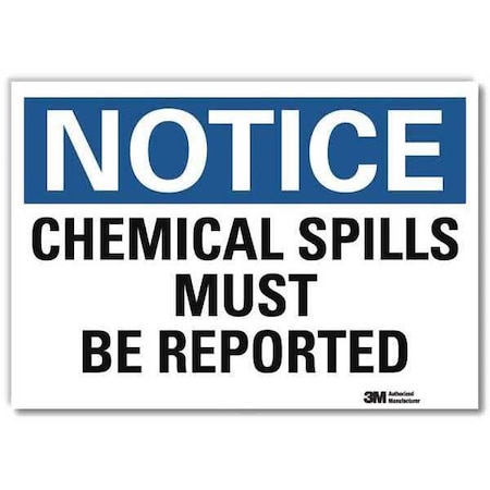 Notice Sign, 10 in H, 14 in W, Horizontal Rectangle, English, U5-1094-RD_14X10 MPN:U5-1094-RD_14X10