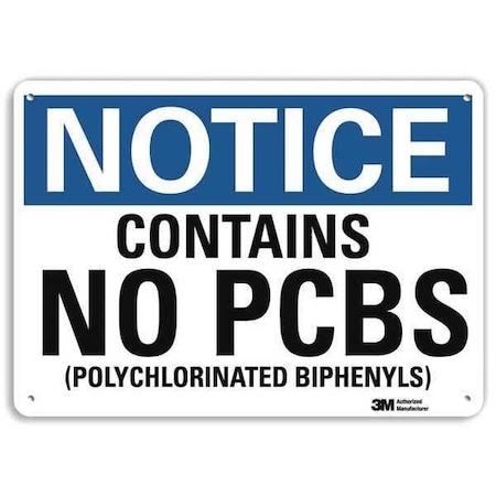Notice Sign, 7 in H, 10 in W, Plastic, Vertical Rectangle, English, U5-1111-NP_10X7 MPN:U5-1111-NP_10X7
