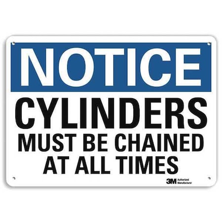 Notice Sign, 7 in H, 10 in W, Vertical Rectangle, English, U5-1115-RA_10X7 MPN:U5-1115-RA_10X7