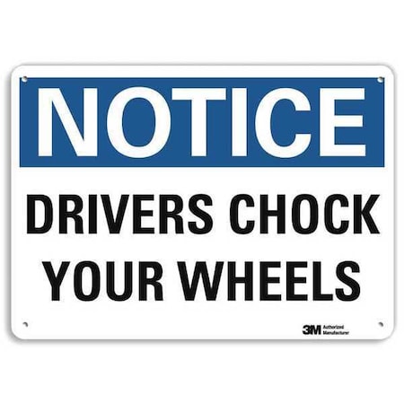 Notice Sign, 10 in H, 14 in W, Aluminum, Horizontal Rectangle, English, U5-1155-NA_14x10 MPN:U5-1155-NA_14x10