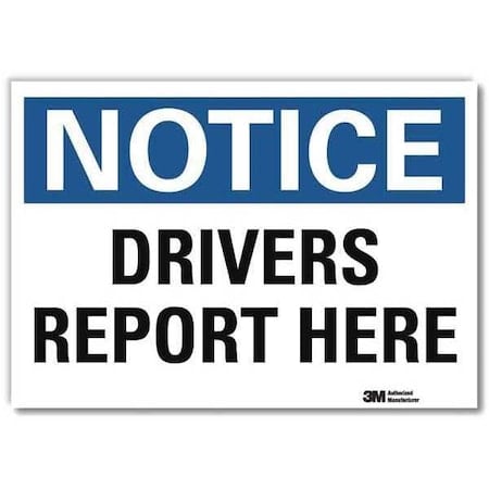 Notice Sign, 5 in H, 7 in W, Aluminum, Horizontal Rectangle, English, U5-1158-RD_7X5 MPN:U5-1158-RD_7X5