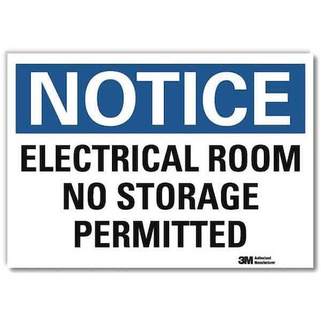 NoticeSign, ReflectSelfAdhVinyl, 7inWx5inH, U5-1170-RD_7X5 MPN:U5-1170-RD_7X5
