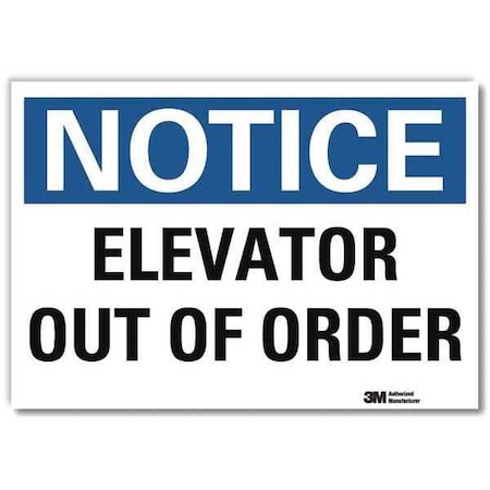 Notice Sign, 10 in H, 14 in W, Reflective Sheeting, Horizontal Rectangle, English, U5-1173-RD_14X10 MPN:U5-1173-RD_14X10