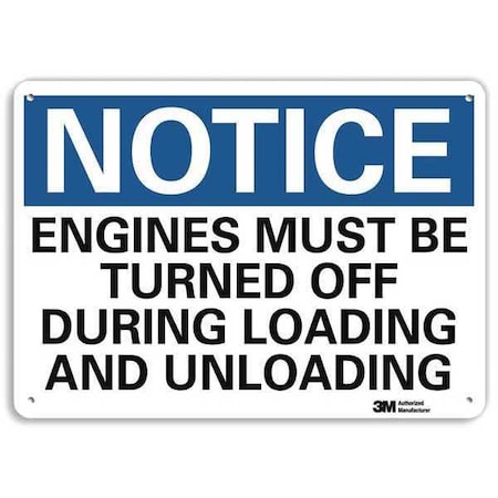 Notice Sign, 7 in H, 10 in W, Plastic, Vertical Rectangle, English, U5-1198-NP_10X7 MPN:U5-1198-NP_10X7