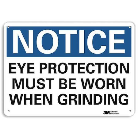 Notice Sign, RecycldReflecAlum, 10inWx7inH, U5-1209-RA_10X7 MPN:U5-1209-RA_10X7