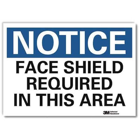 NoticeSign, ReflecSelfAdhVinyl, 10inWx7inH, U5-1216-RD_10X7 MPN:U5-1216-RD_10X7
