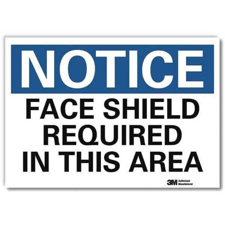 NoticeSign, ReflcSelfAdhVinyl, 14inWx10inH, U5-1216-RD_14X10 MPN:U5-1216-RD_14X10