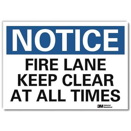 Notice Sign, 10 in H, 14 in W, Aluminum, Horizontal Rectangle, English, U5-1222-RD_14X10 MPN:U5-1222-RD_14X10