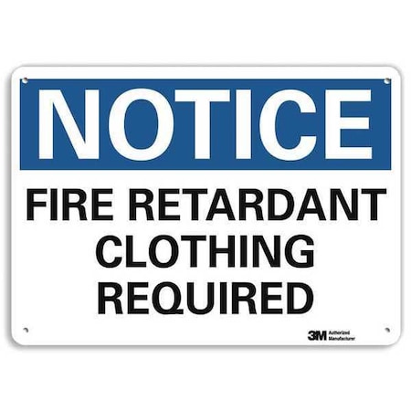 Notice Sign, 7 in Height, 10 in Width, Plastic, Vertical Rectangle, English MPN:U5-1224-NP_10X7