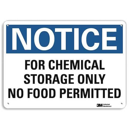Notice Sign, 7 in H, 10 in W, Plastic, Vertical Rectangle, English, U5-1234-NP_10X7 MPN:U5-1234-NP_10X7