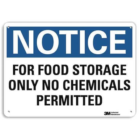 Notice Sign, 10 in H, 14 in W, Horizontal Rectangle, English, U5-1235-NA_14x10 MPN:U5-1235-NA_14x10