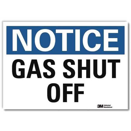 Notice Sign, 10 in H, 14 in W, Horizontal Rectangle, English, U5-1240-RD_14X10 MPN:U5-1240-RD_14X10